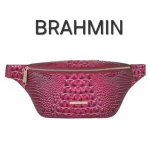 BRAHMIN Harker Belt Bag Fanny Pack  POMEGRANATE Melbourne LEATHER NWT!